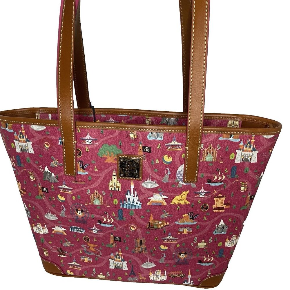 Dooney & Bourke Pink Disney World Icons Park Life Tote XL BIG Bag Shopper NWT